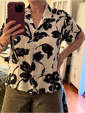 Jams World Black and White Floral Shirt